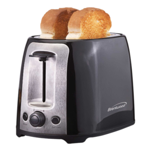 Brentwood TS-292B Cool Touch 2-Slice Extra Wide Slot Toaster, Black