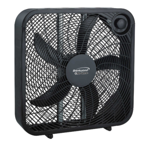Brentwood Kool Zone F-20SB 3-Speed 20” Box Fan, Black