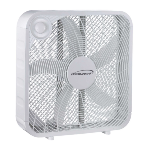 Brentwood Kool Zone F-20SW 3-Speed 20” Box Fan, White