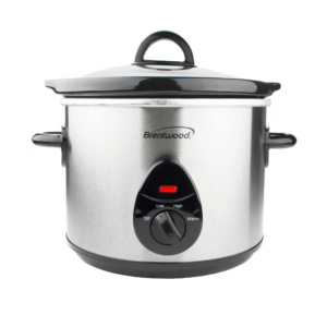 Brentwood SC-130S 3 Quart Slow Cooker, Stainless Steel