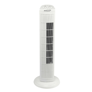 Brentwood F-32TW 32-Inch Portable Tower Fan with 3-Speeds, 16 FT/S Velocity, 60° Oscillation, 2-Hour Timer and Carry Handle, White