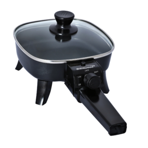 Brentwood SK-45 6-Inch Non-Stick Electric Skillet with Glass Lid, Black