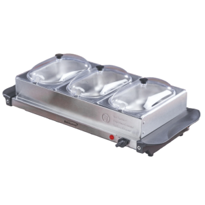 Brentwood BF-315 4.5 Quart 3 Pan Buffet Server and Warming Tray, Brushed Stainless Steel