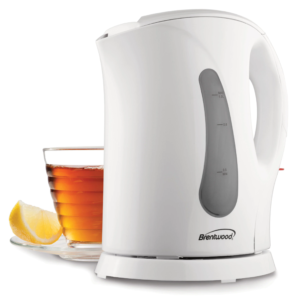 Brentwood KT-1610W BPA Free 1L Cordless Electric Kettle, White