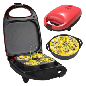 Brentwood TS-256R Mini Sous Vide Style Egg Bite Maker, Red