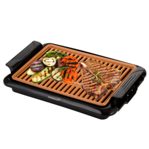 Brentwood TS-642 Indoor Electric Copper Grill, 1000 Watt, Black