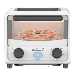 Brentwood TS-3430W 3 Liter Mini Toaster Oven, White