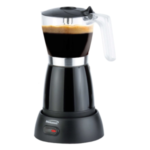 Brentwood TS-119BK Cordless Electric Moka Pot Espresso Machine, 6-Servings