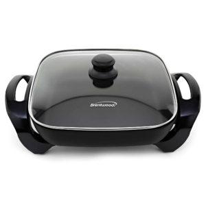 Brentwood SK-65 12-Inch Non-Stick Electric Skillet with Glass Lid, Black