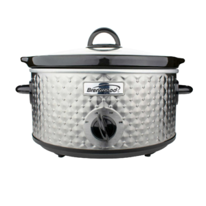 Brentwood SC-136S 3.5-Quart Diamond Pattern Slow Cooker, Stainless Steel